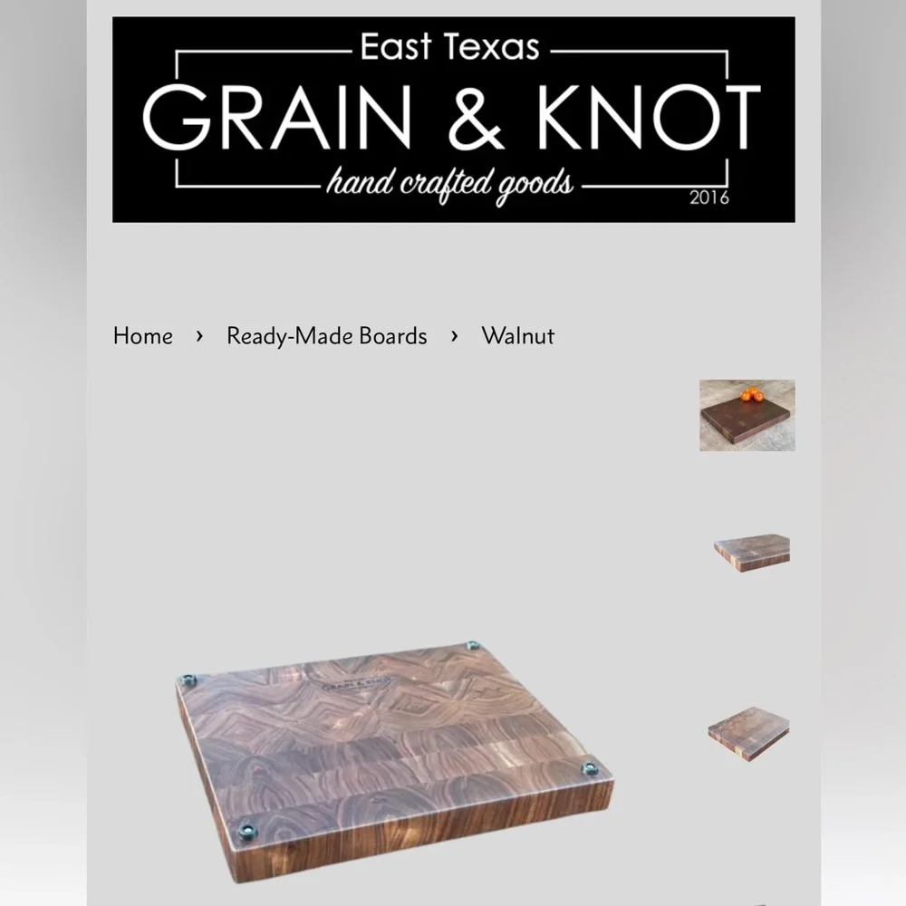 Grain & Knot Wood Butcher Block $150 Retail New with tags